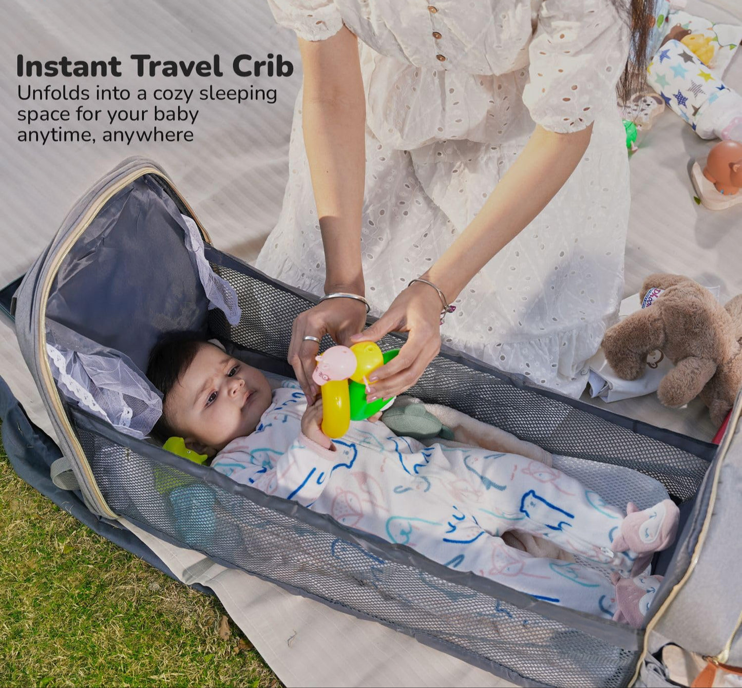 Maame™ 7 in 1 Foldable Diaper Changing Station – Portable Baby Travel Bag for Moms